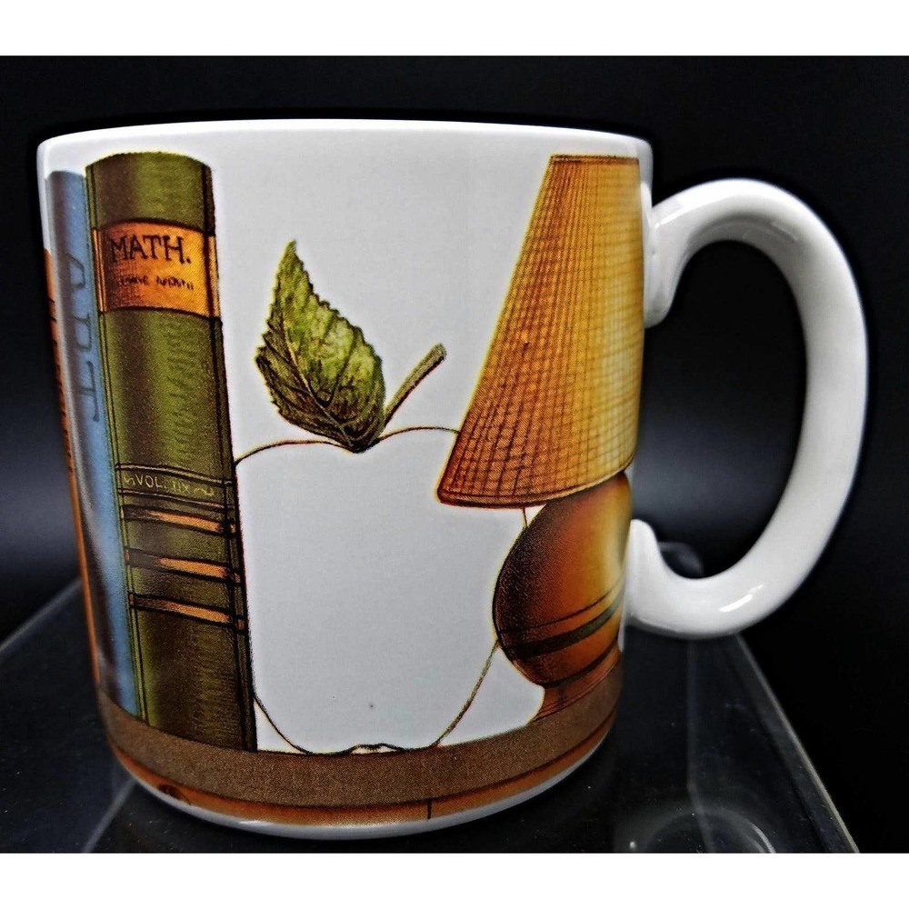 Potpourri Designs 1995 Denny Buckhart Teacher's Books Globe Cup Mug 11oz Vintage - Picture 2 of 6